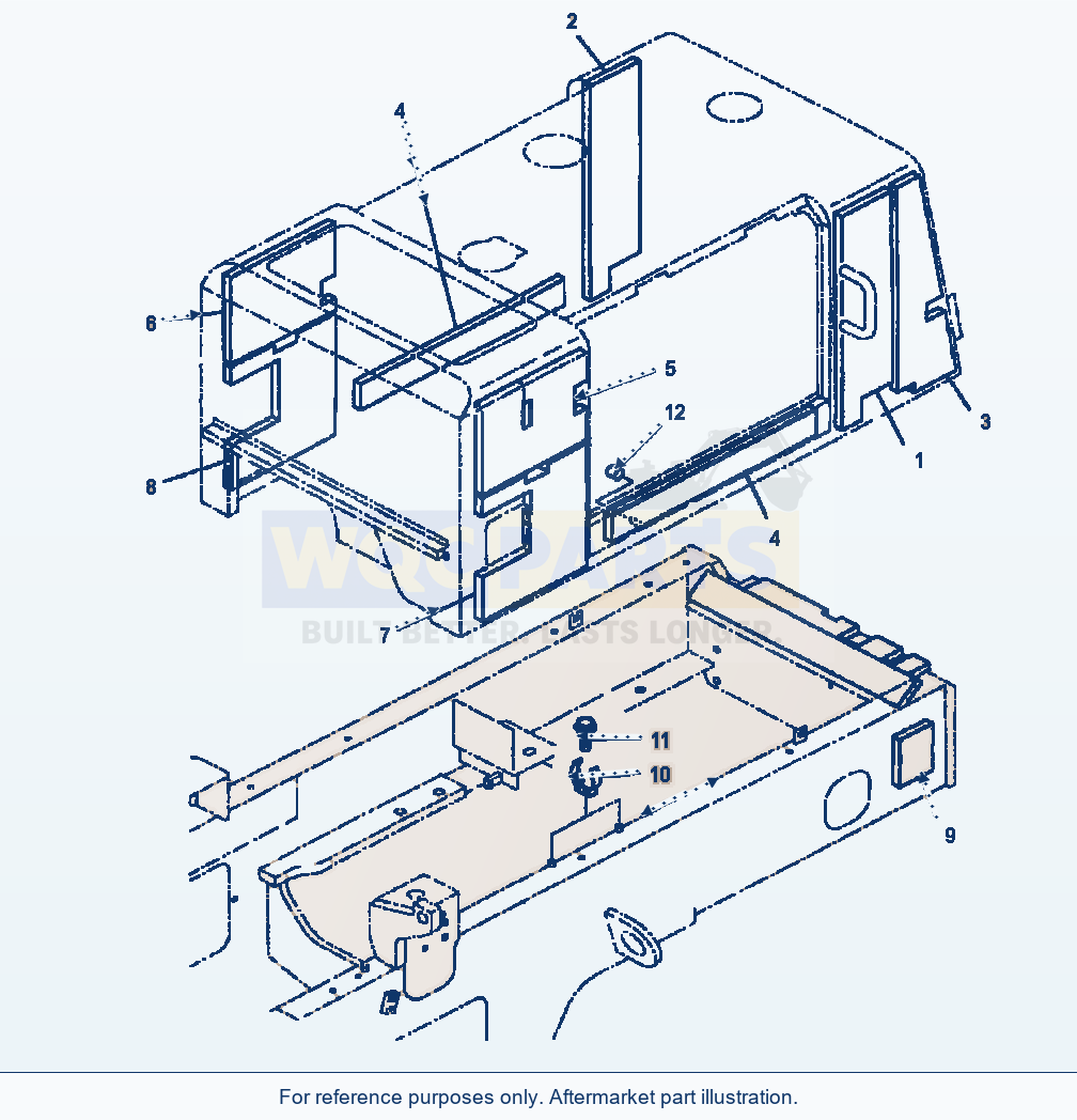 Komatsu WA250-3MC Hood Noise Abatement parts diagram