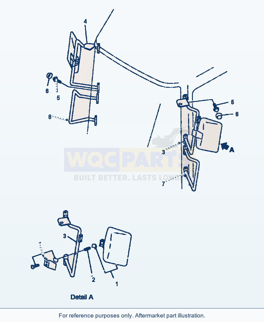 Komatsu WA250-3MC Mirror Cab parts diagram