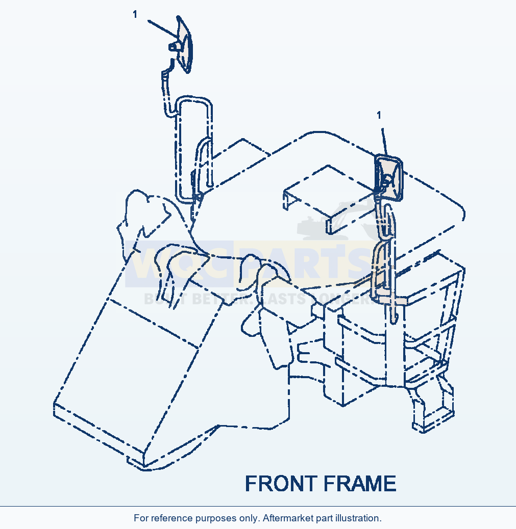 Komatsu WA250-3MC Mirror Rops Canopy parts diagram