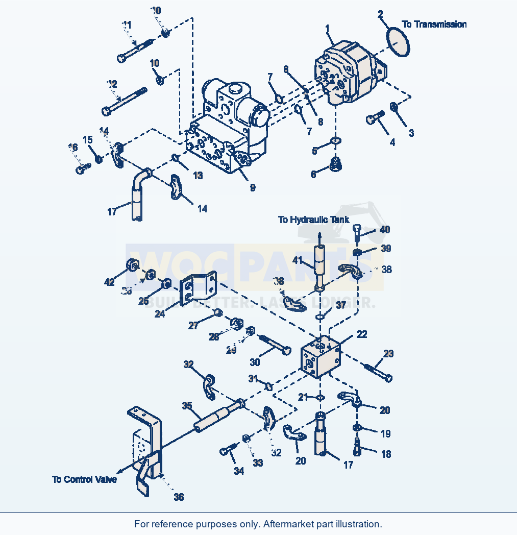 Komatsu WA250-3MC Ground Driven Steering Piping parts diagram