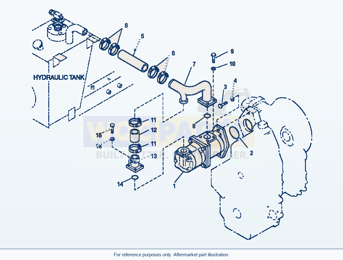 Komatsu WA250-3MC Hydraulic Piping parts diagram