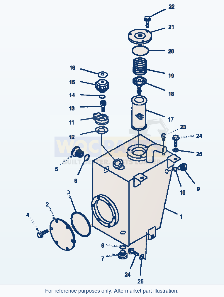 Komatsu WA250-3MC Hydraulic Tank parts diagram
