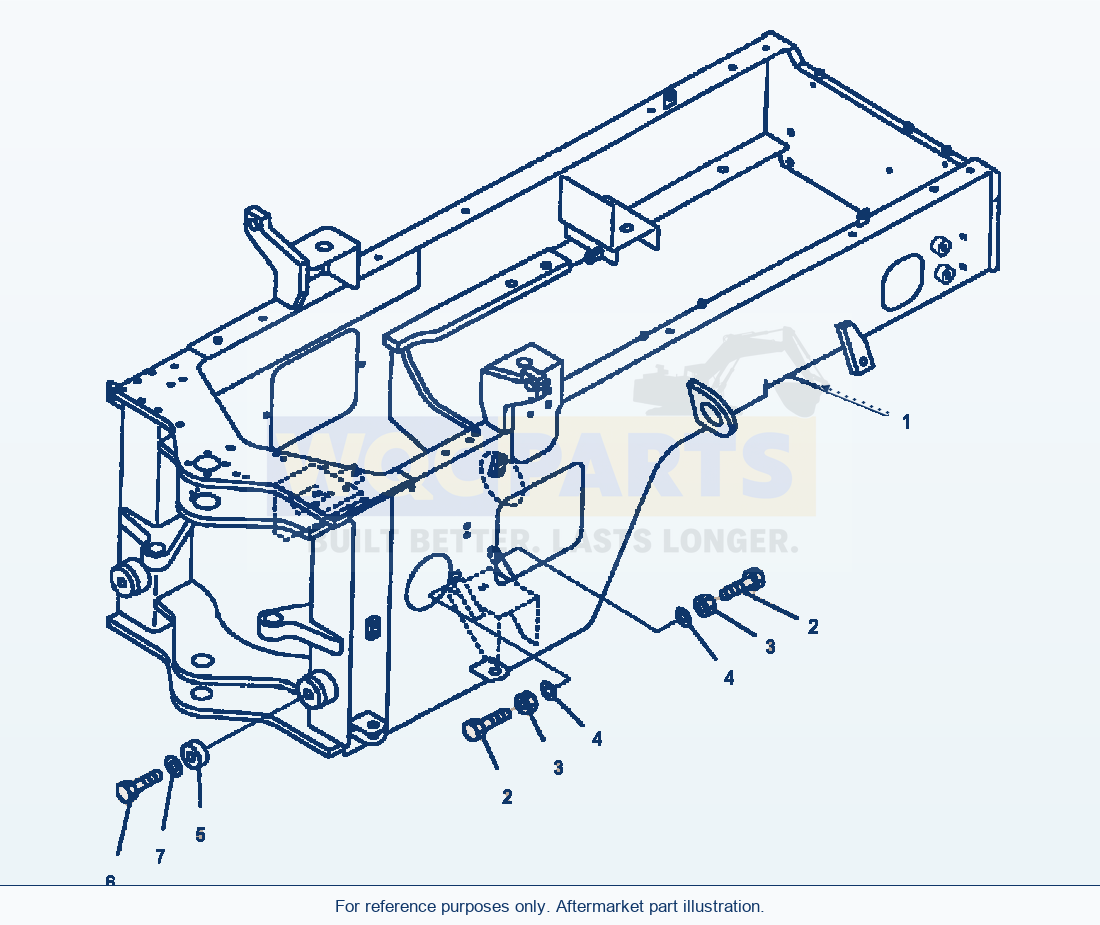 Komatsu WA250-3MC Rear Frame parts diagram