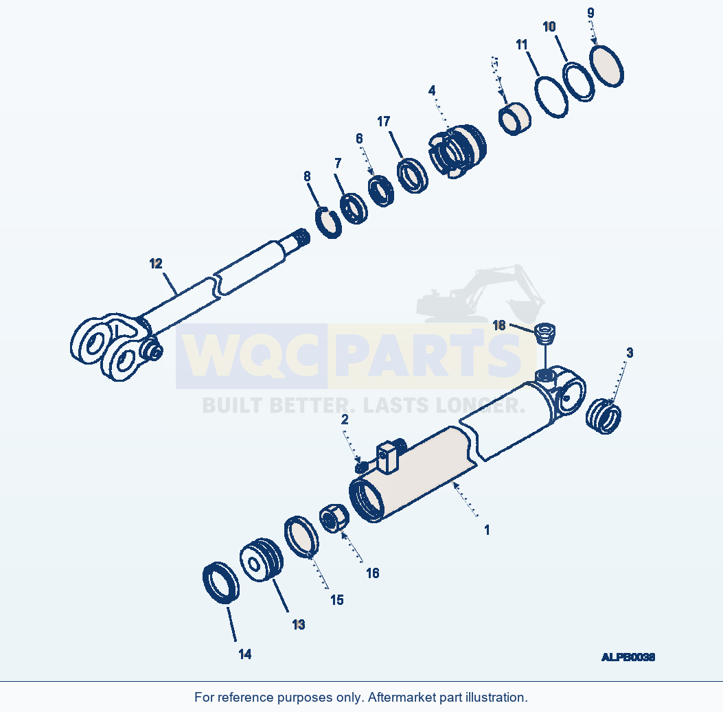 Komatsu WA250-3MC Steering Cylinder parts diagram