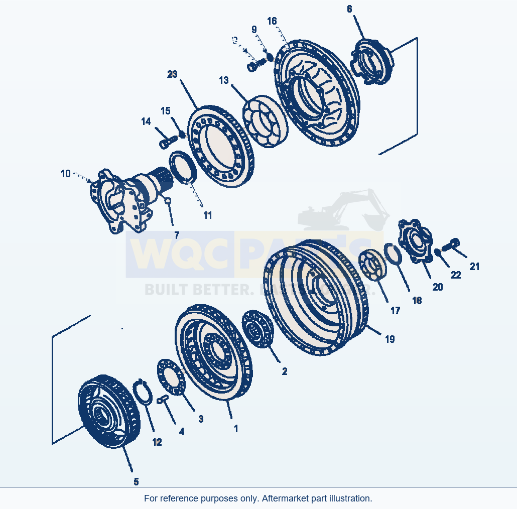 Komatsu WA250-3MC Torque Converter parts diagram