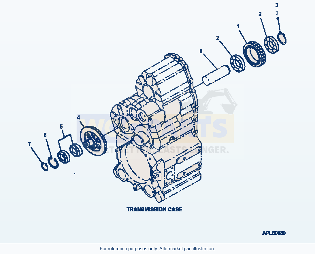 Komatsu WA250-3MC Transmission Idler parts diagram