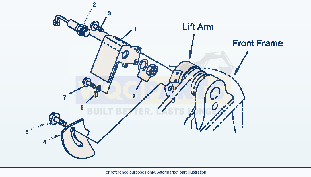 Komatsu WA250-3MC Boom Kick Out parts diagram