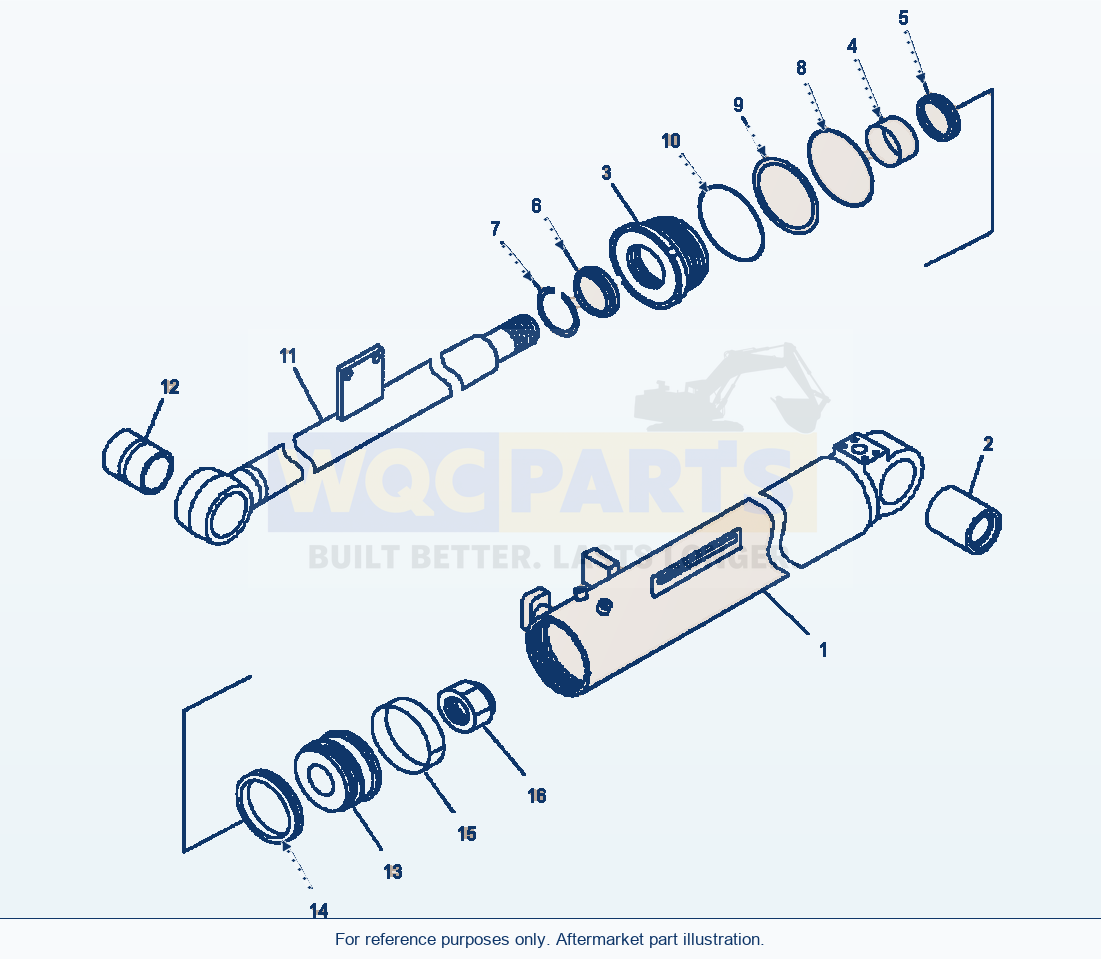 Komatsu WA250-3MC Bucket Cylinder High Lift parts diagram