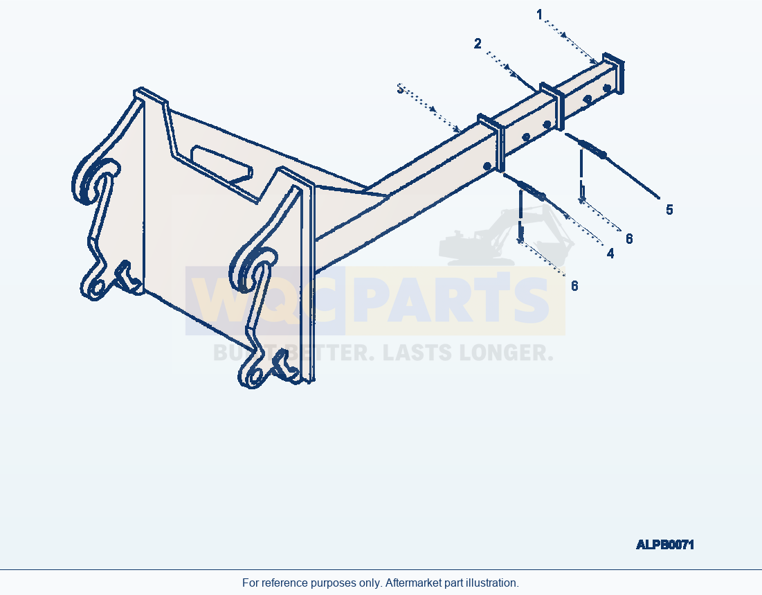 Komatsu WA250-3MC Extendable Boom parts diagram