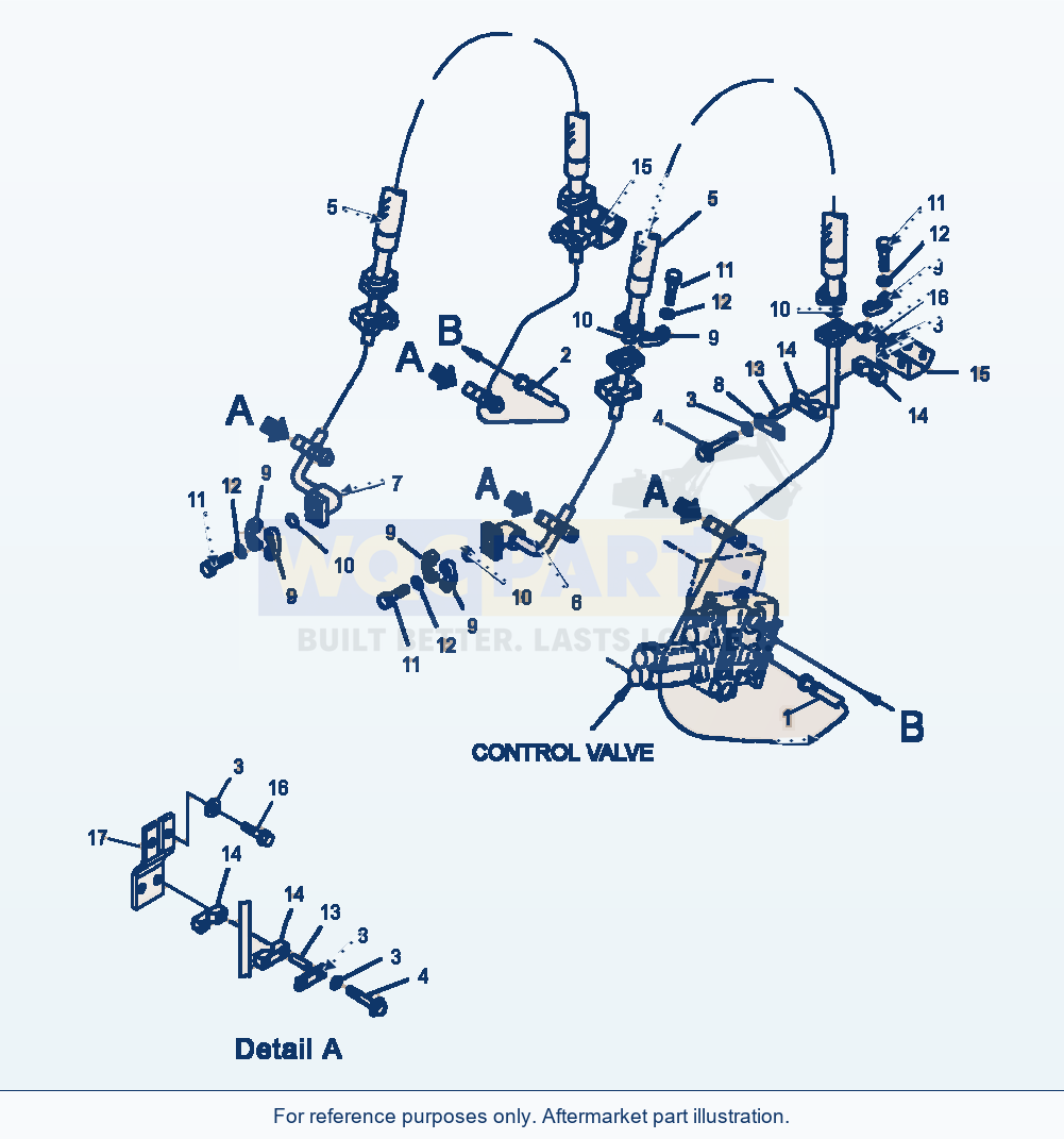 Komatsu WA250-3MC Front Attachment Line Broom parts diagram