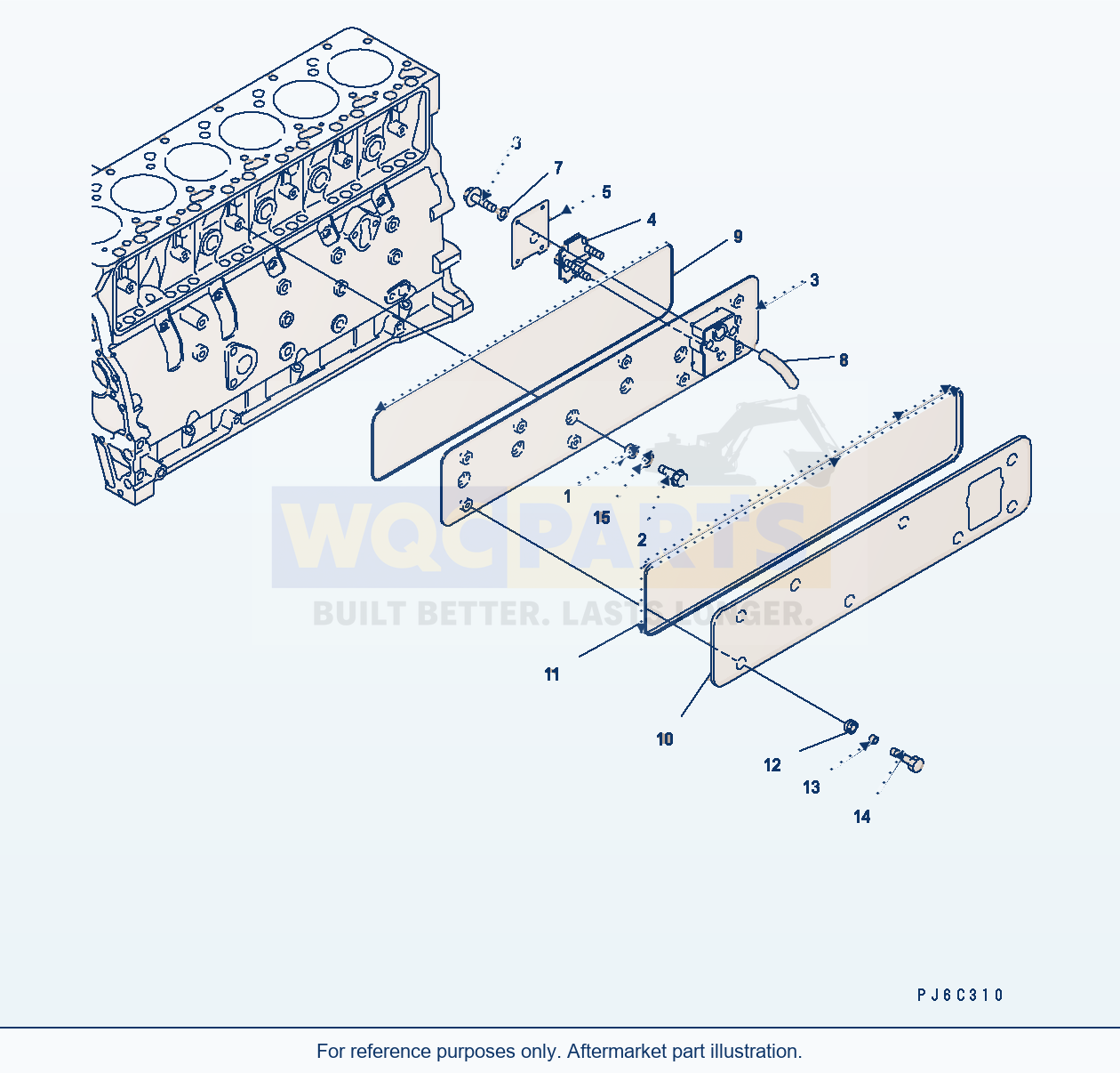Komatsu WA250-5 Camfollower Cover Serial H50051 - UP parts diagram