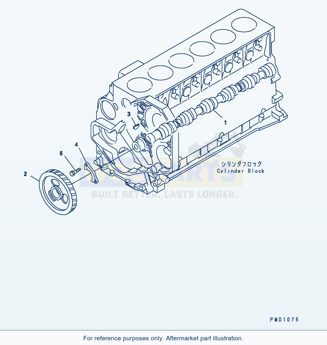 Komatsu WA250-5 Camshaft Serial H50051 - UP parts diagram