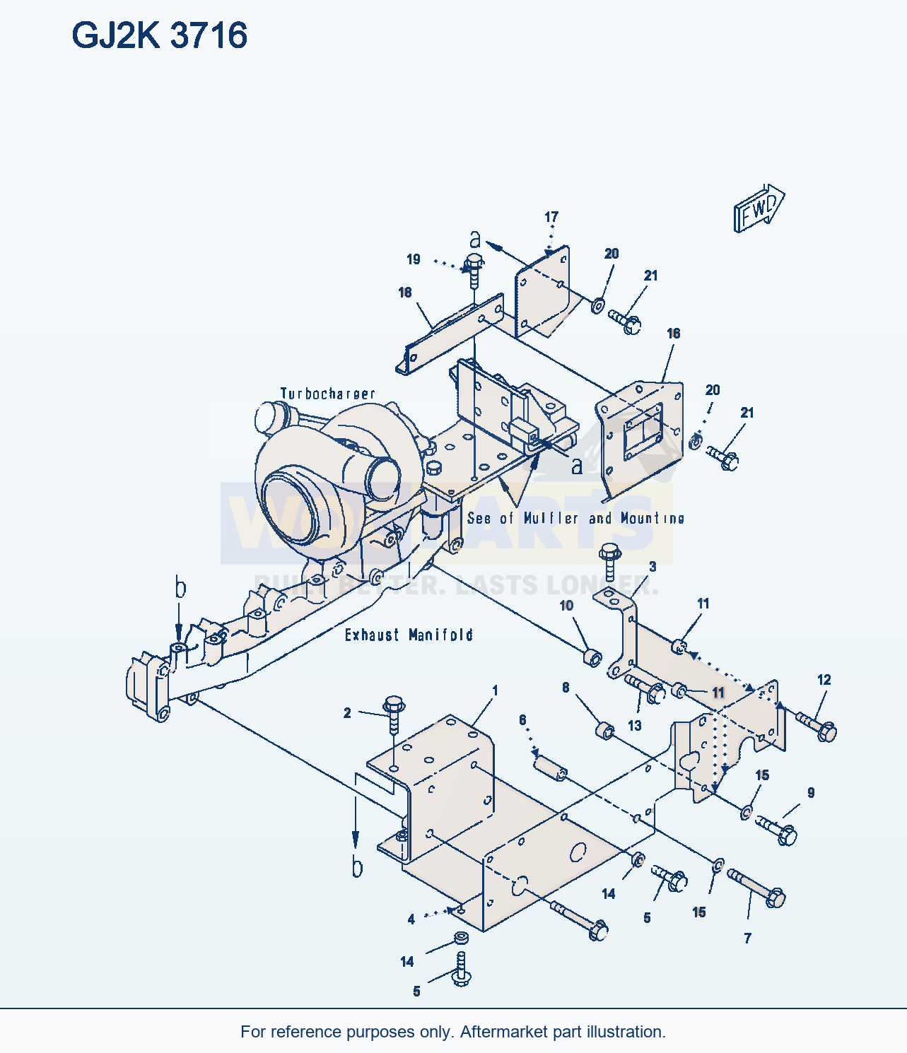 Komatsu WA250-5 Heat Shield parts diagram