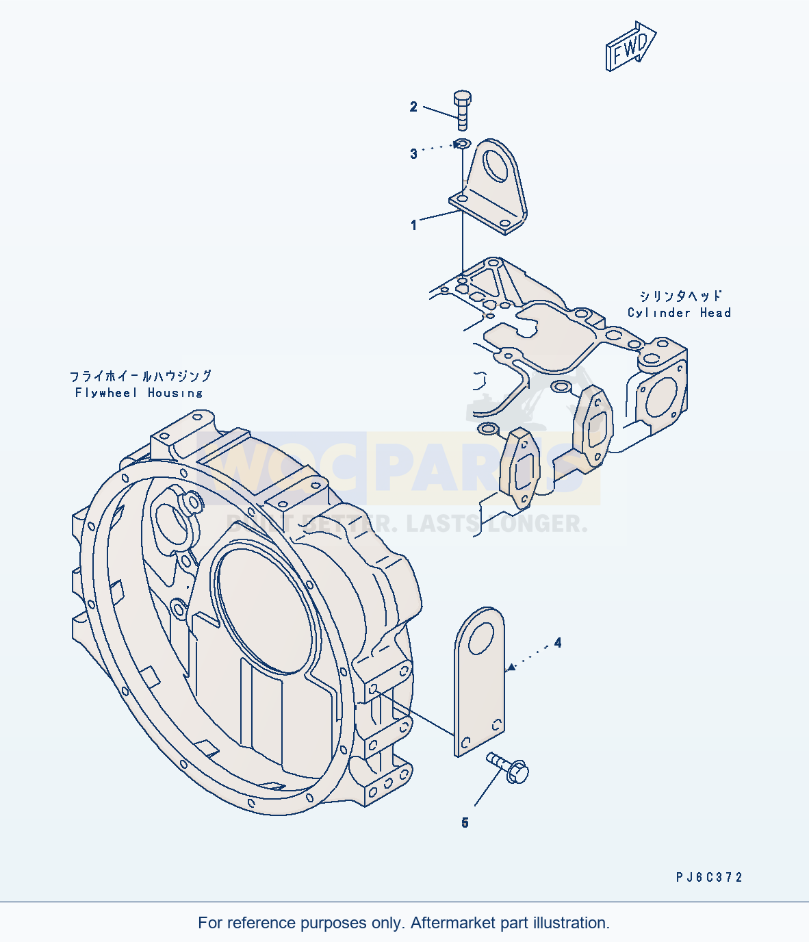 Komatsu WA250-5 Lifting Bracket parts diagram