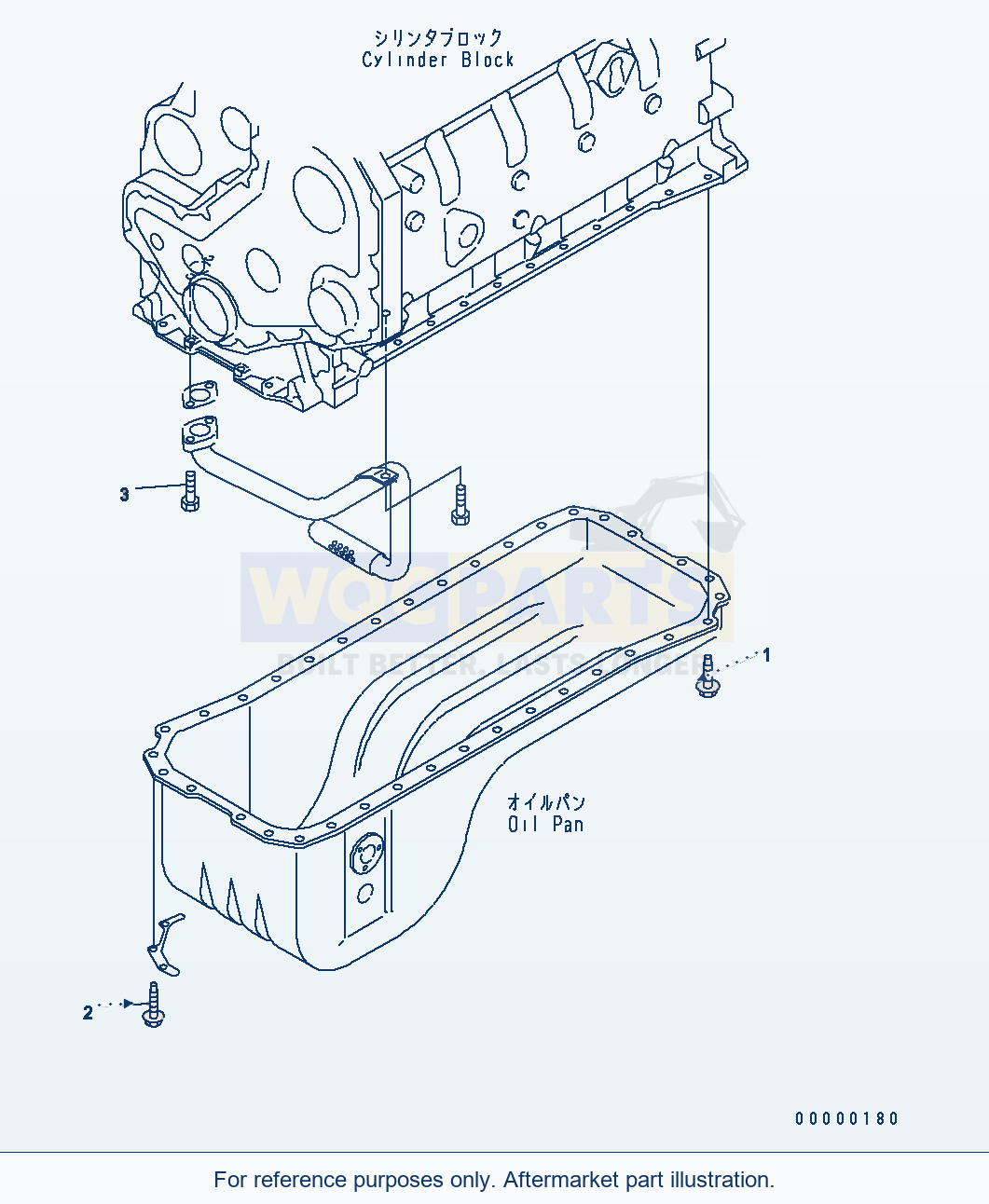 Komatsu WA250-5 Oil Pan Bolt parts diagram