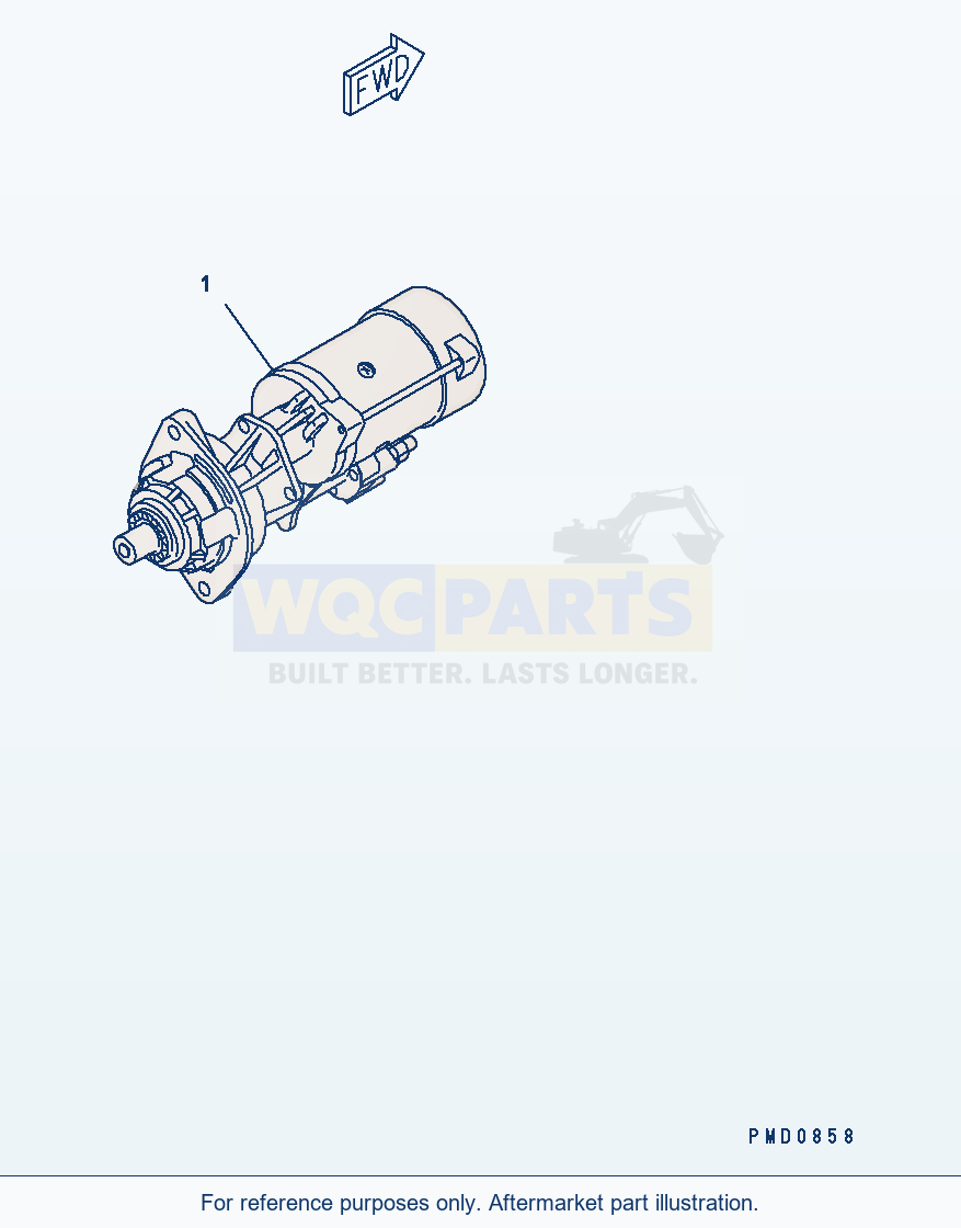 Komatsu WA250-5 Starting Motor (4.5Kw) (With Protect Cover) parts diagram