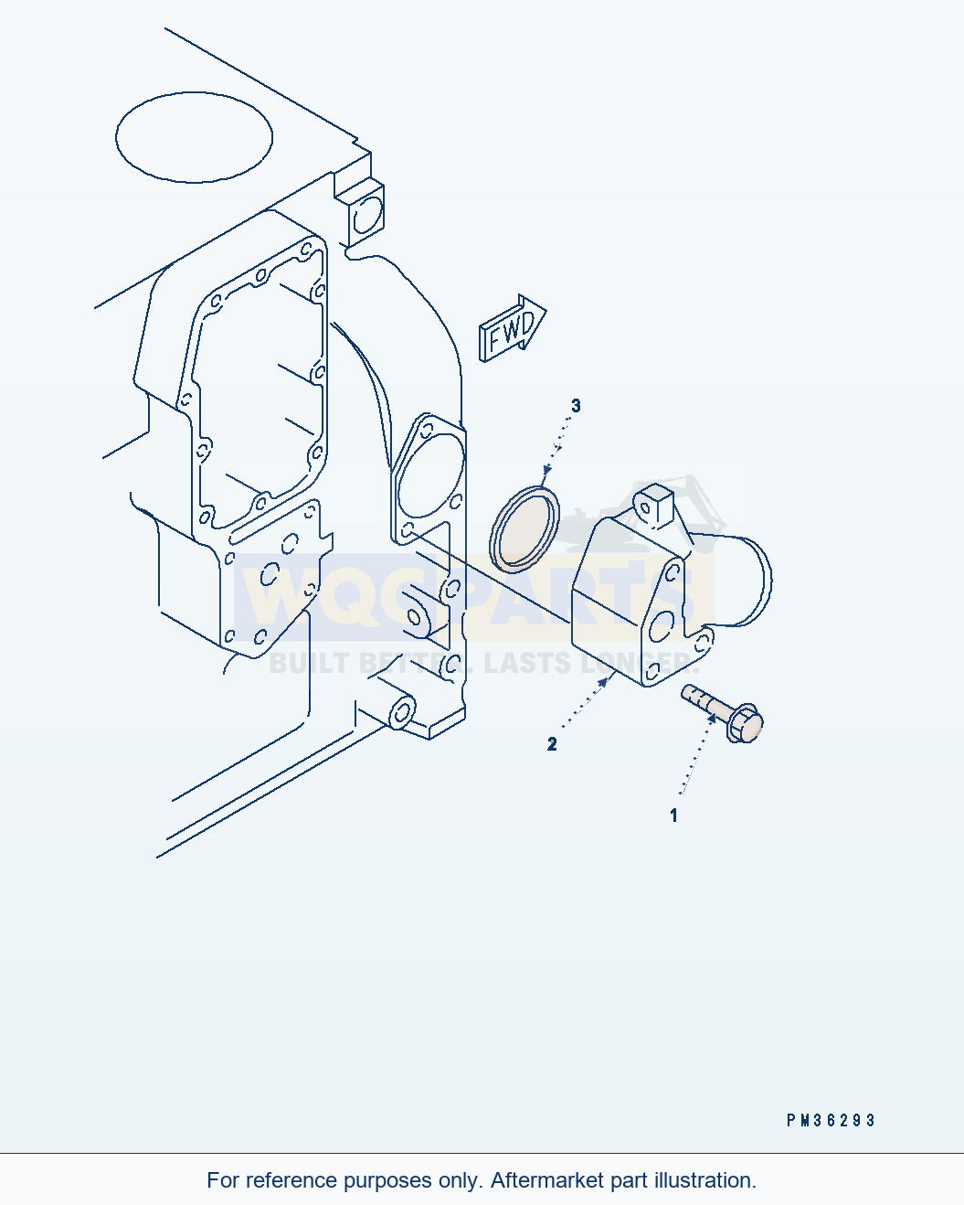 Komatsu WA250-5 Water Connector parts diagram