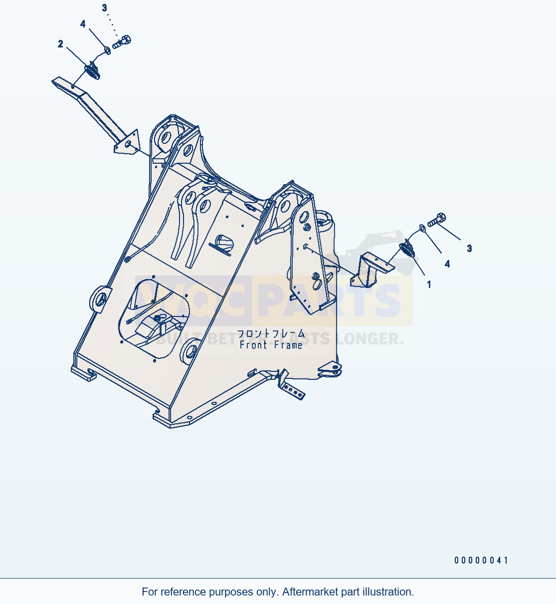 Komatsu WA250-5 Horn Serial H50051 - UP parts diagram