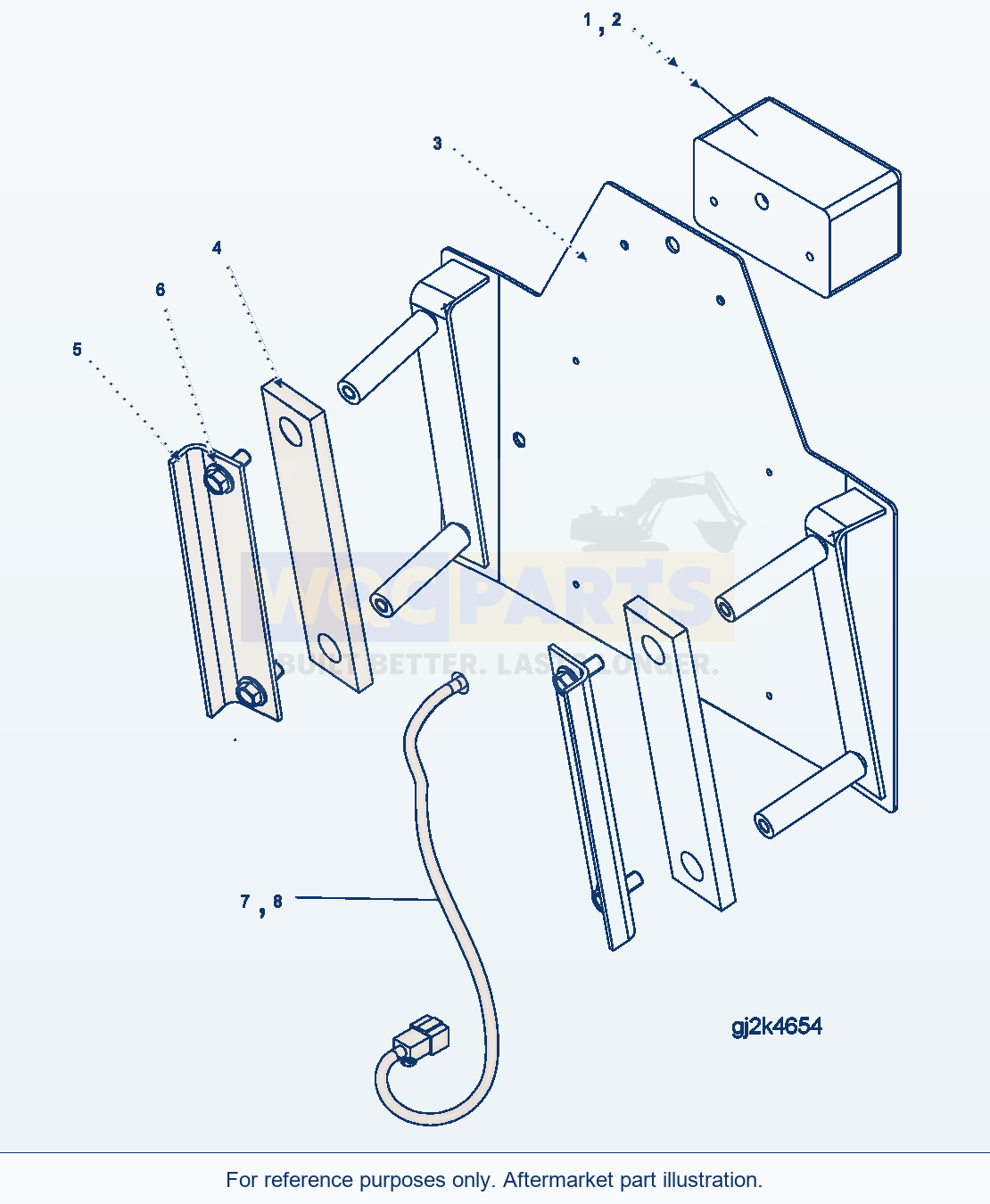 Komatsu WA250-5 Number Plate (Road Traffic Regulation Italy) parts diagram