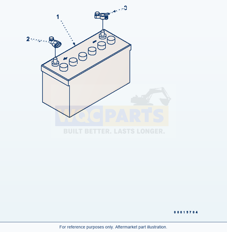 Komatsu WA250-5 Battery Serial 70001-UP parts diagram