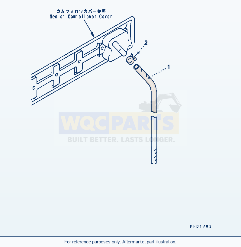 Komatsu WA250-5 Breather Hose(#26302312-) parts diagram