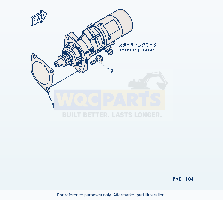 Komatsu WA250-5 Starting Motor Mounting (4.5Kw) Serial 70001-UP parts diagram