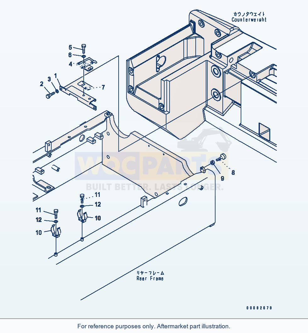 Komatsu WA250-5 Hood (Cover And Striker) Serial 70001-UP parts diagram