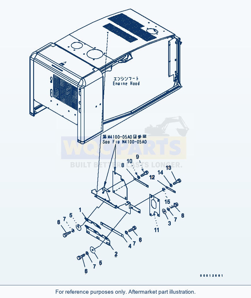 Komatsu WA250-5 Hood (Duct Sheet) parts diagram