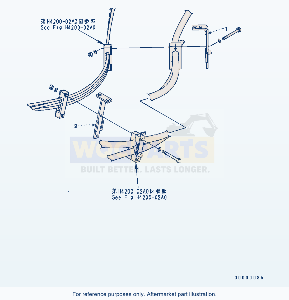 Komatsu WA250-5 Hydraulic Piping (Plate) Serial H50051 - UP parts diagram