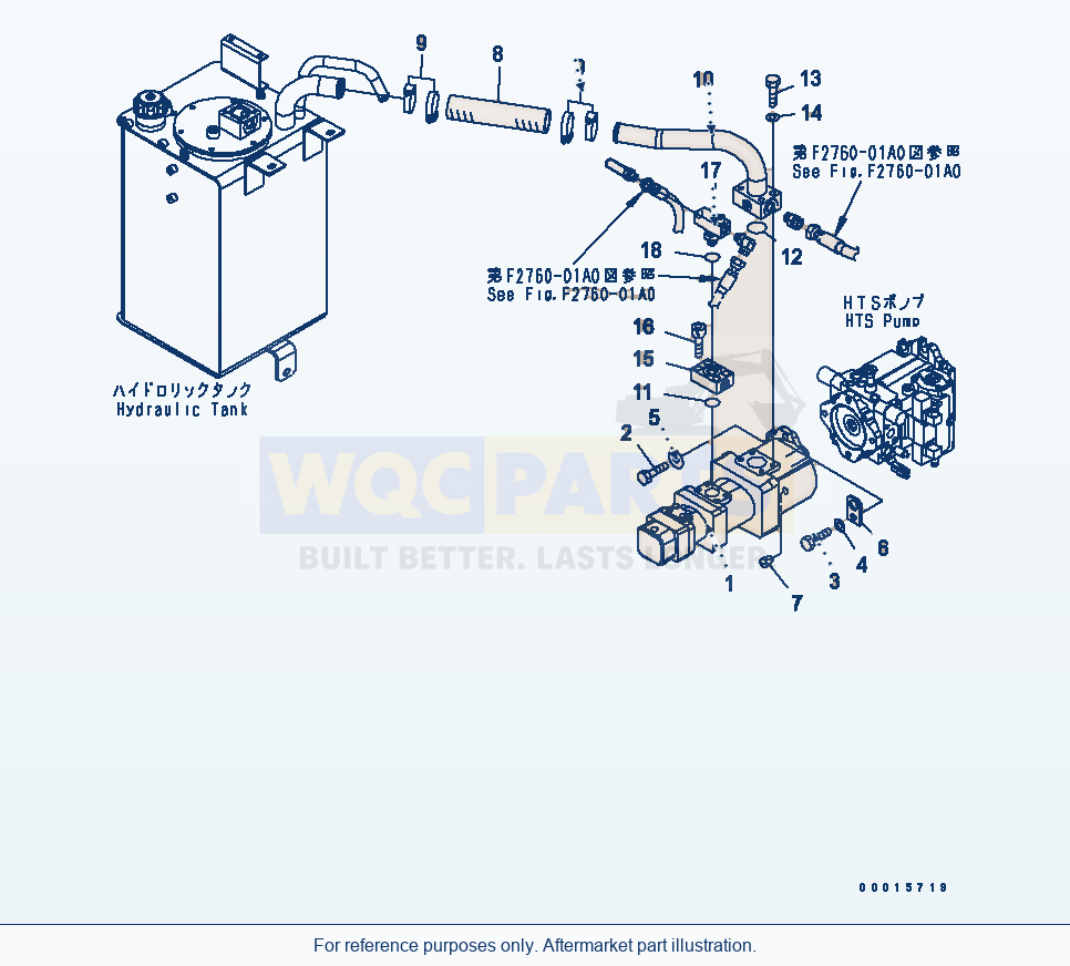 Komatsu WA250-5 Hydraulic Pump Serial 70001-UP parts diagram