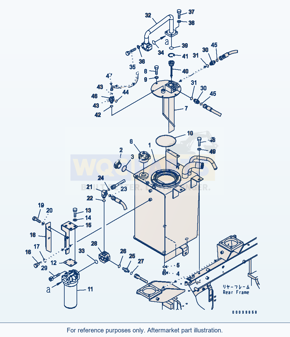 Komatsu WA250-5 Hydraulic Tank(#70778-) parts diagram