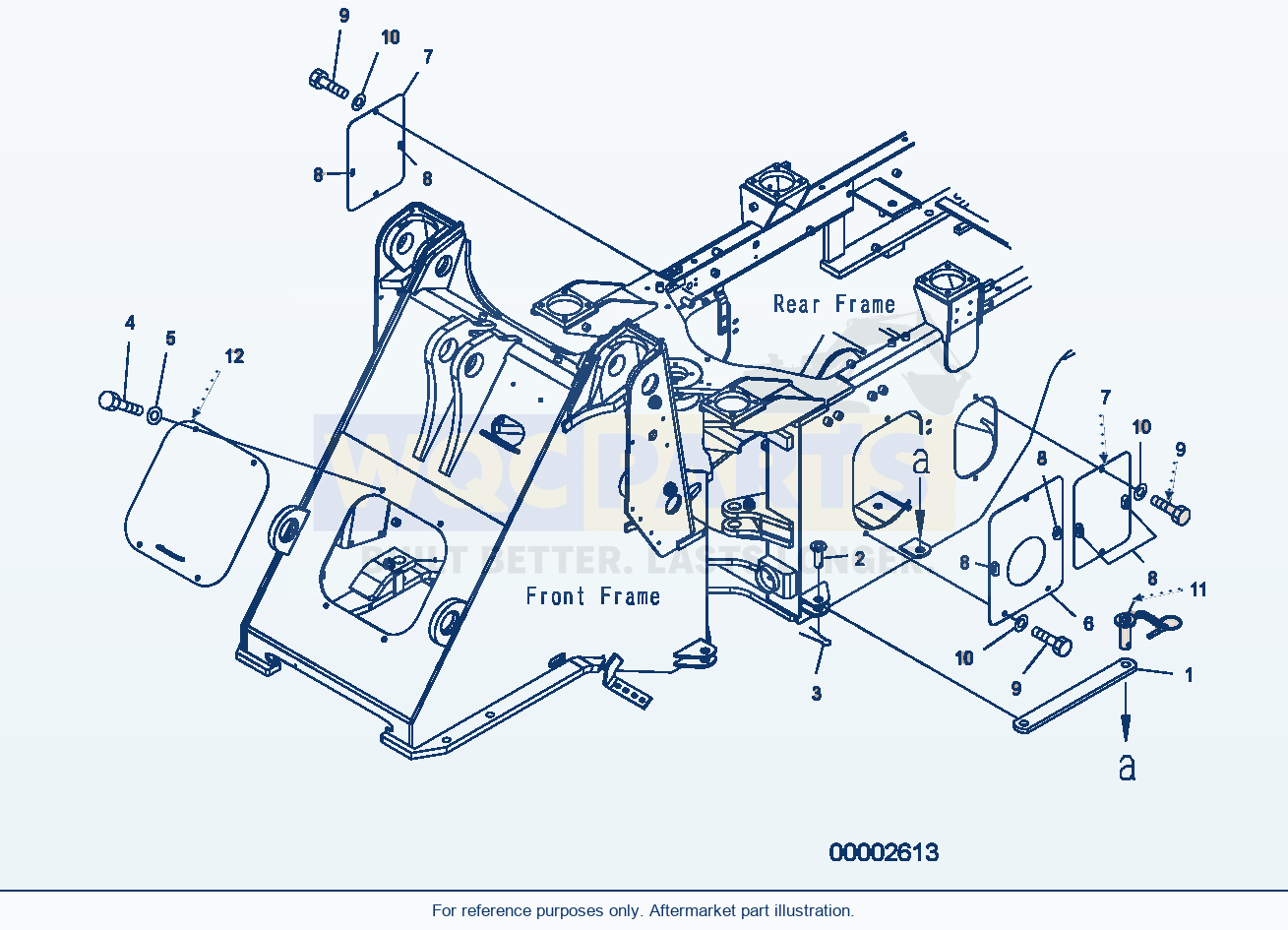 Komatsu WA250-5 Bar Lock And Cover (2 Spool) parts diagram
