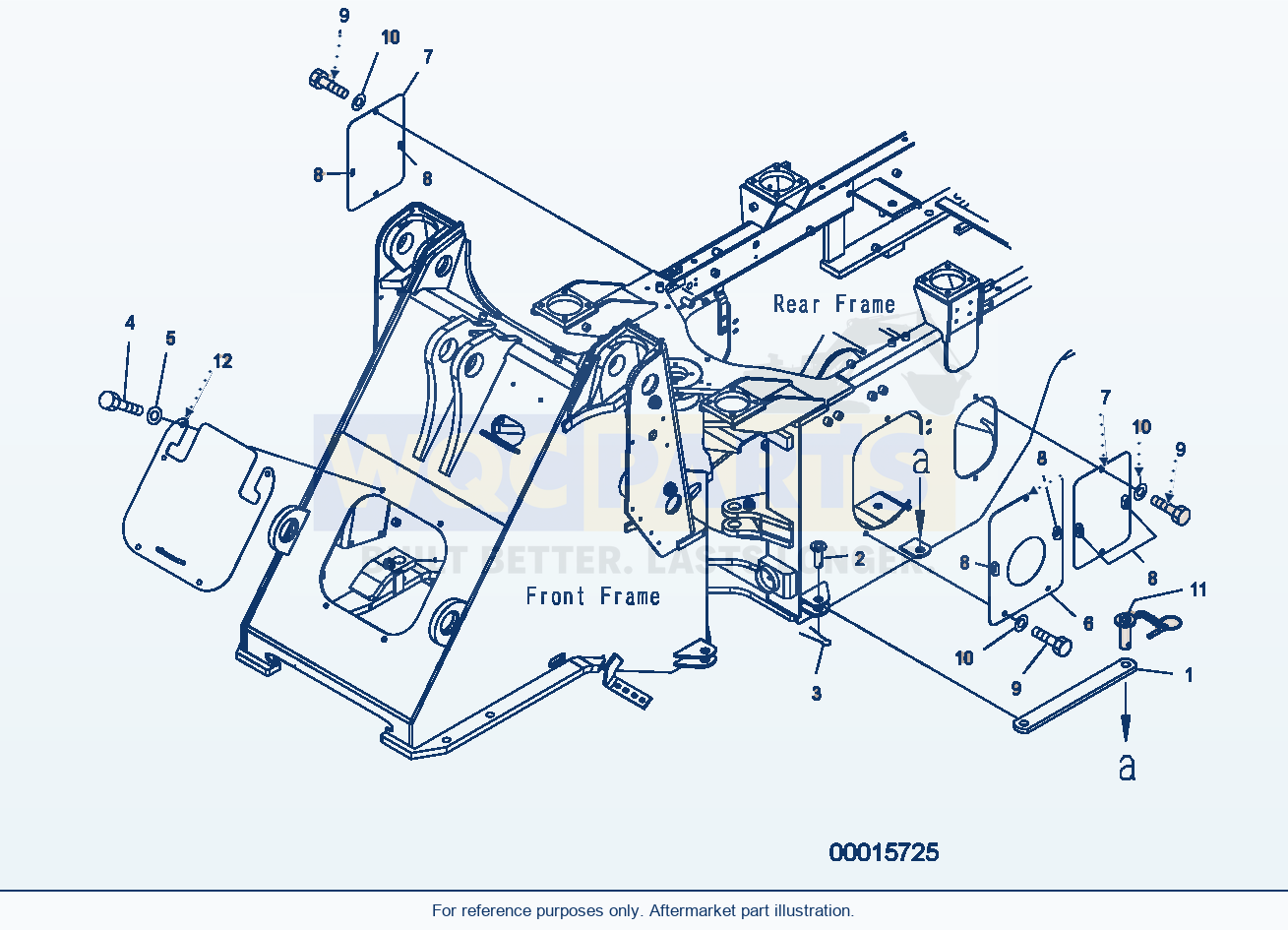 Komatsu WA250-5 Bar Lock And Cover (3 Spool) parts diagram