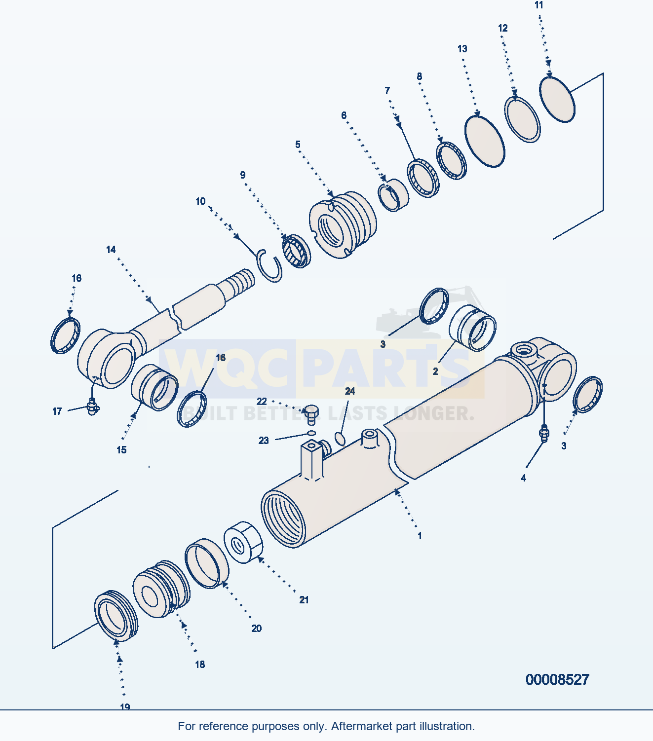 Komatsu WA250-5 Steering Cylinder (Alternative) (Inner Parts) parts diagram
