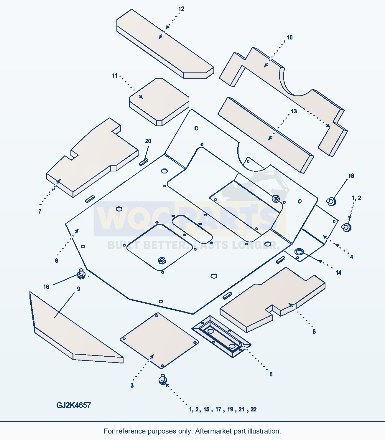 Komatsu WA250-5 Under Cover parts diagram