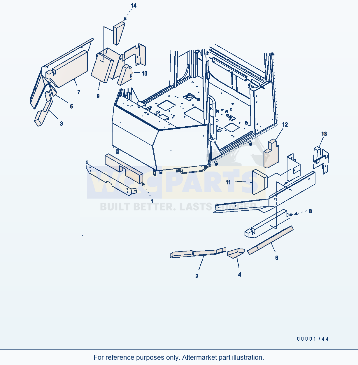 Komatsu WA250-5 Floor Cover (Sheet) parts diagram