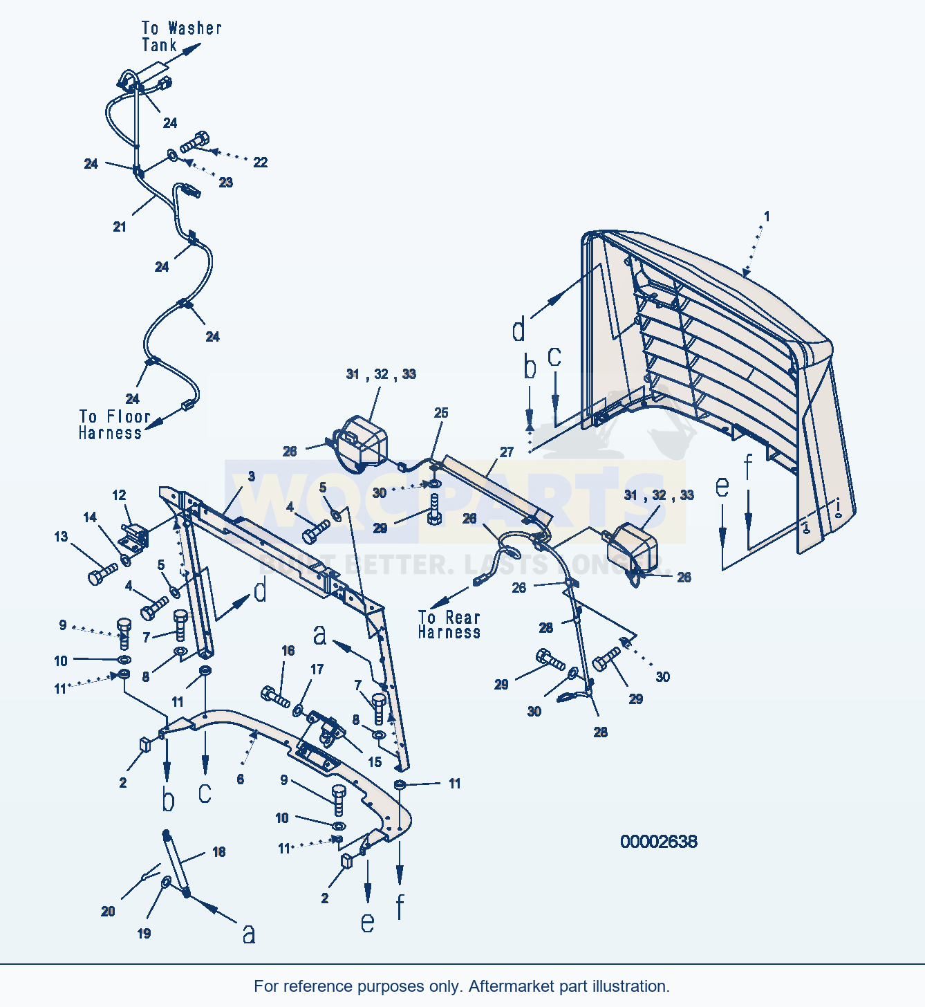 Komatsu WA250-5 Hood (Radiator Guard) Serial H50051 - UP parts diagram
