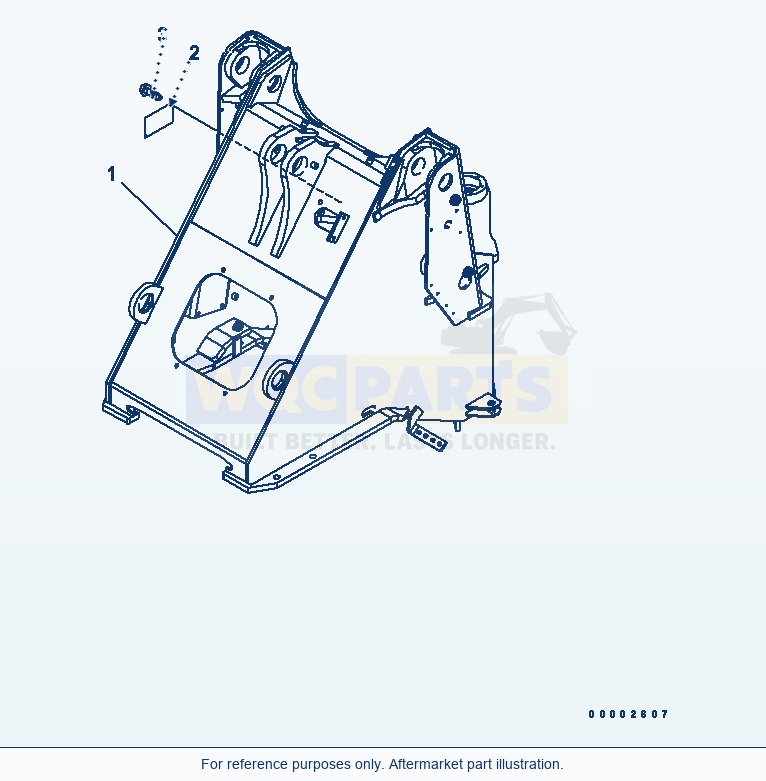 Komatsu WA250-5 Front Frame (For E.C.S.S.) parts diagram