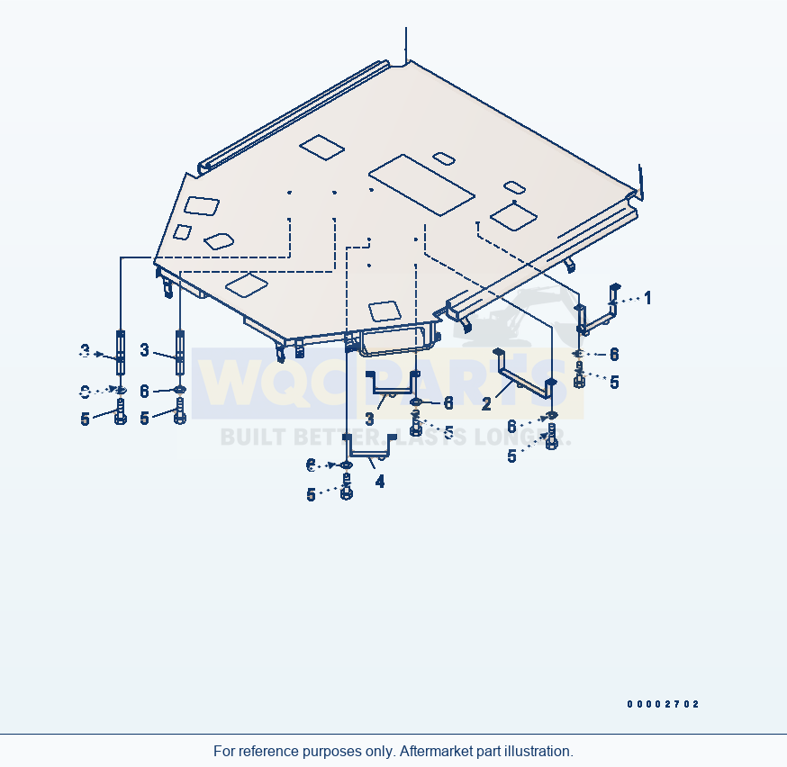 Komatsu WA250-5 Air Conditioner Duct Less parts diagram