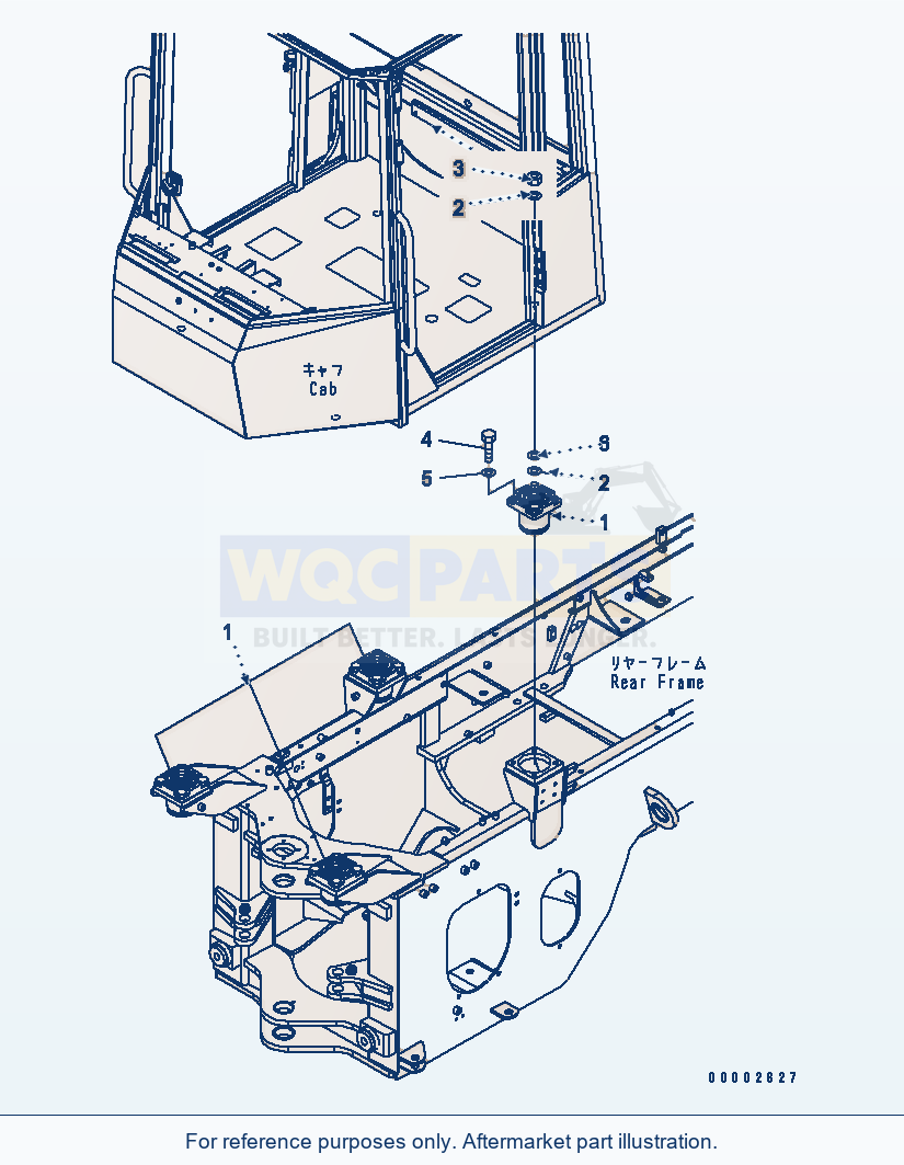 Komatsu WA250-5 Floor Support parts diagram