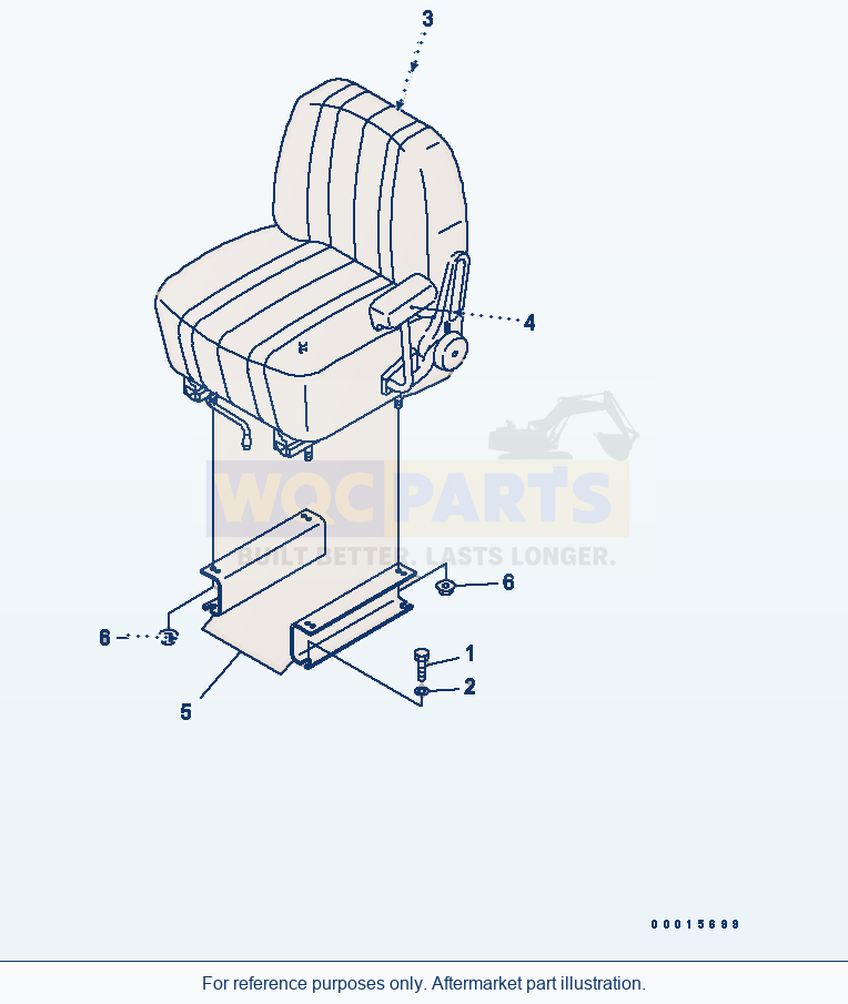 Komatsu WA250-5 Operator'S Seat (Rigid) parts diagram