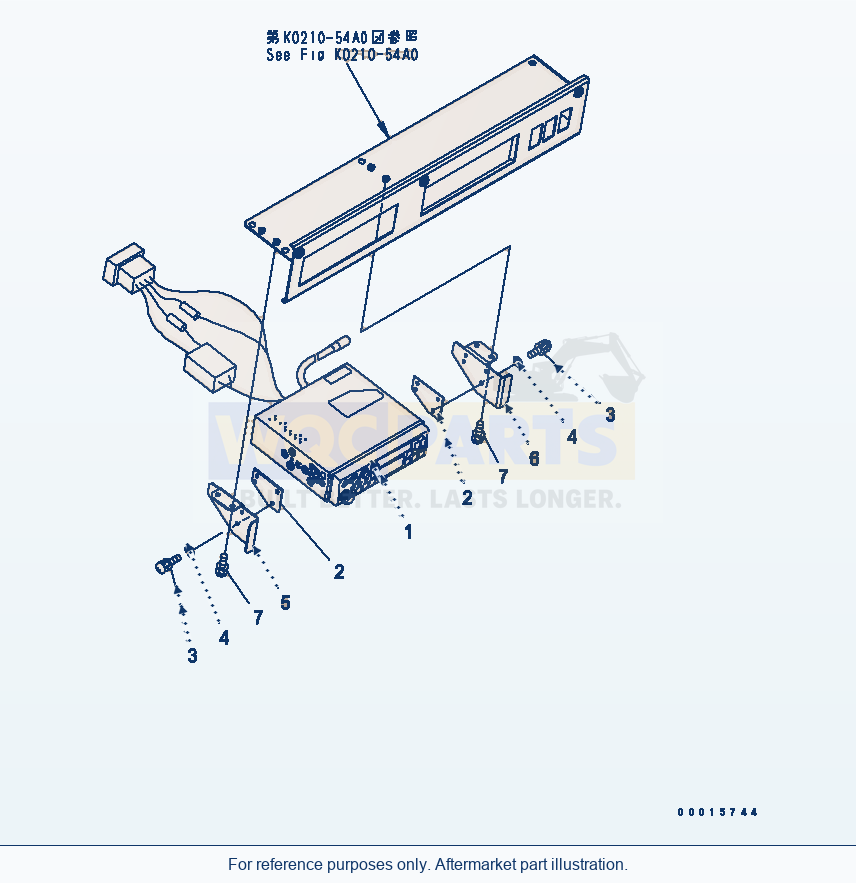 Komatsu WA250-5 Radio (Am, Fm) (Cassette) parts diagram
