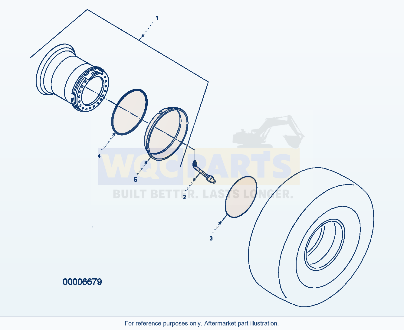 Komatsu WA250-5 Wheel And Rim (17.5R25) Michelin) parts diagram