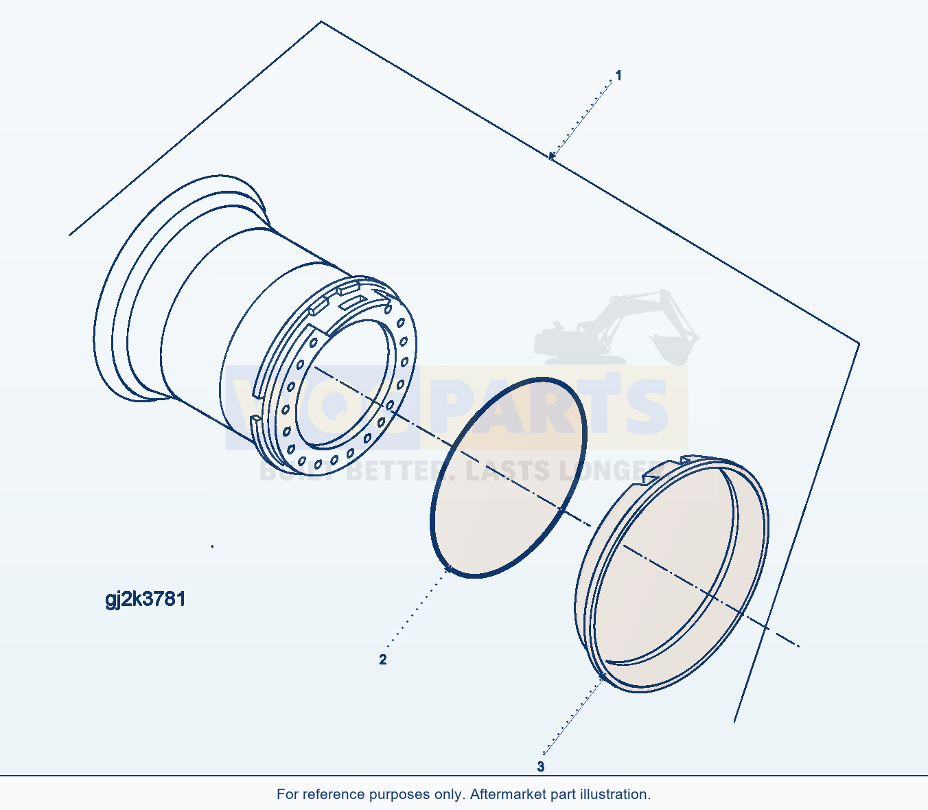 Komatsu WA250-5 Wheel W/O Tyre parts diagram