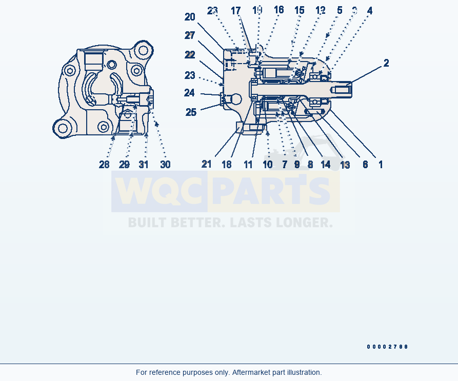 Komatsu WA250-5 Fan Motor Serial 70001-UP parts diagram