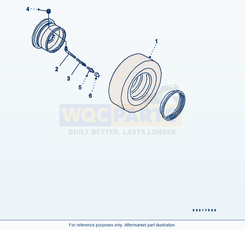 Komatsu WA250-5 Tire (17.5-25-16Pr-L3) (Tubeless Tire) parts diagram