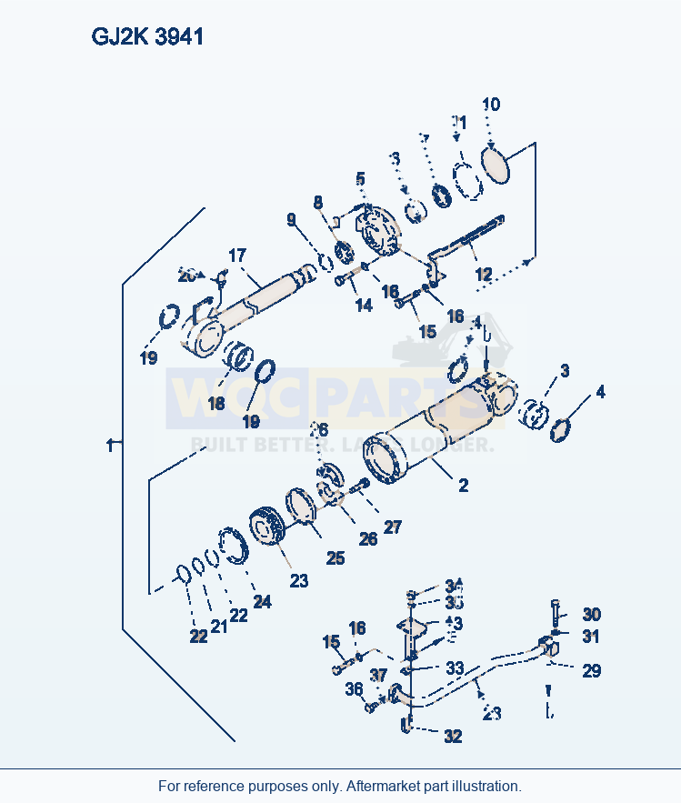 Komatsu WA250-5 Bucket Cylinder (Inner Parts) (High Lift) parts diagram