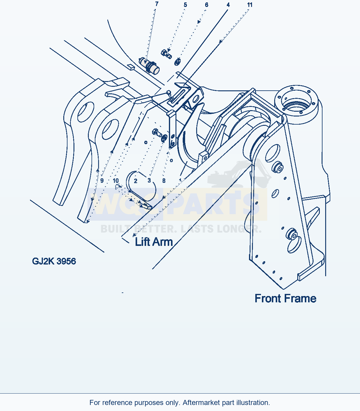 Komatsu WA250-5 Lift Arm And Bellcrank (Boom Kick Out) parts diagram