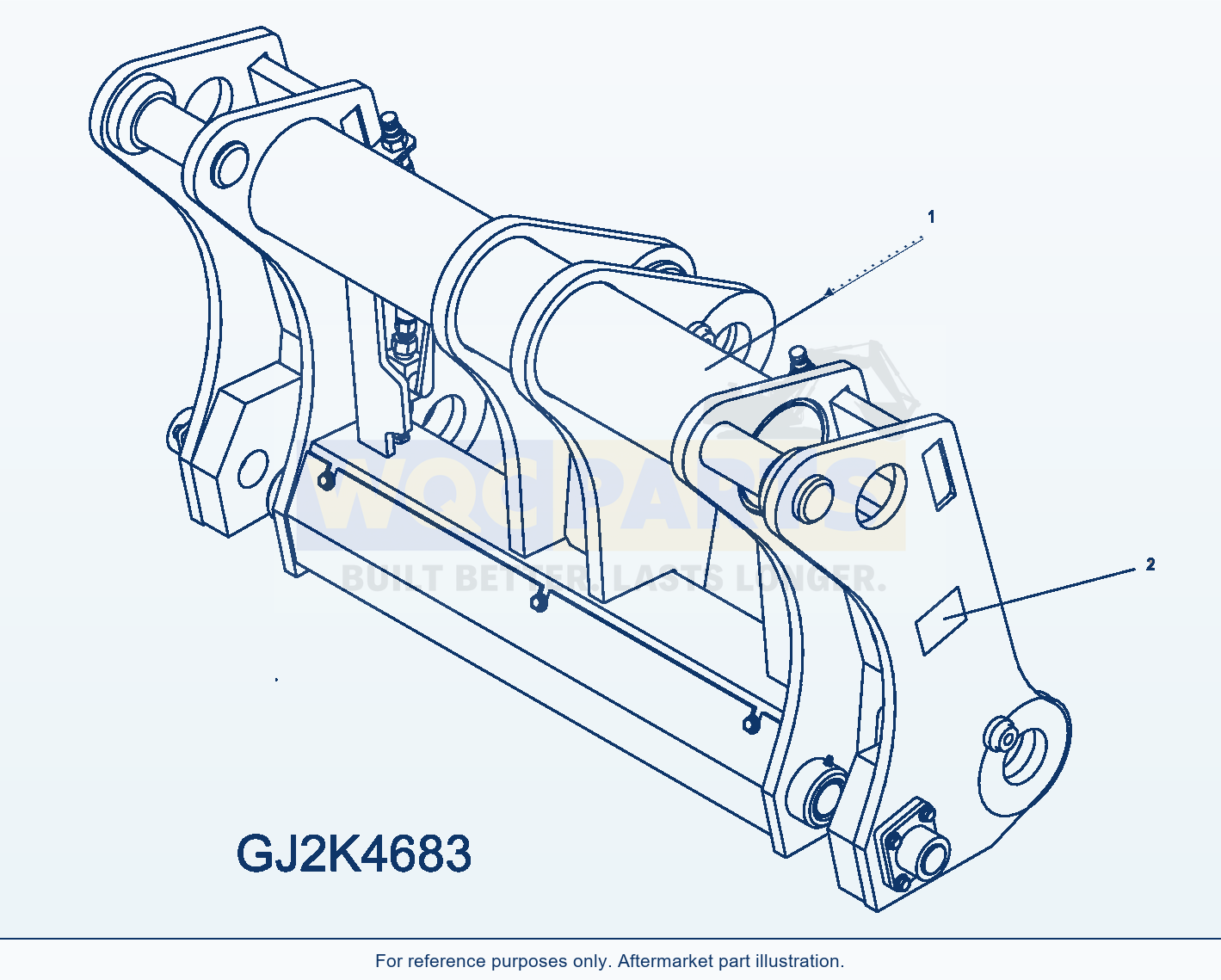 Komatsu WA250-5 Quick Coupler parts diagram