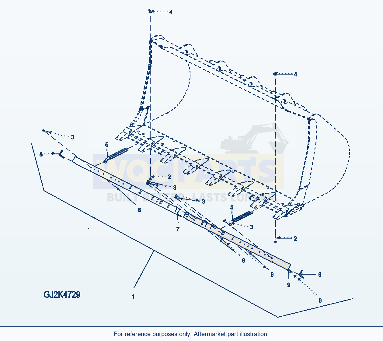 Komatsu WA250-5 Tooth Cover parts diagram